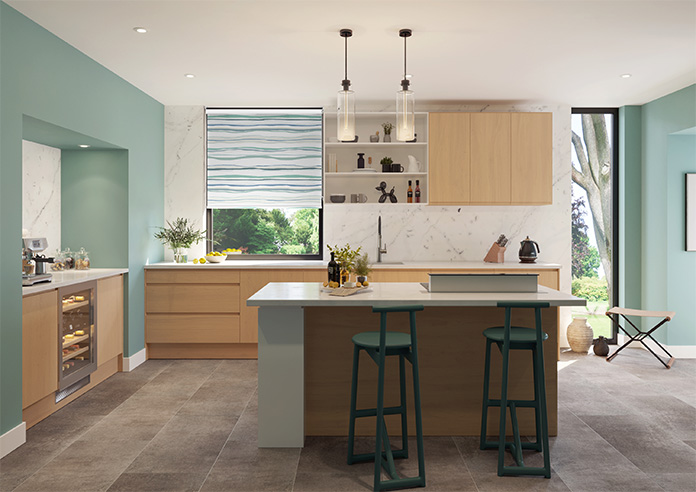 Seaside Waves, Green - Roller Blind - Image 8